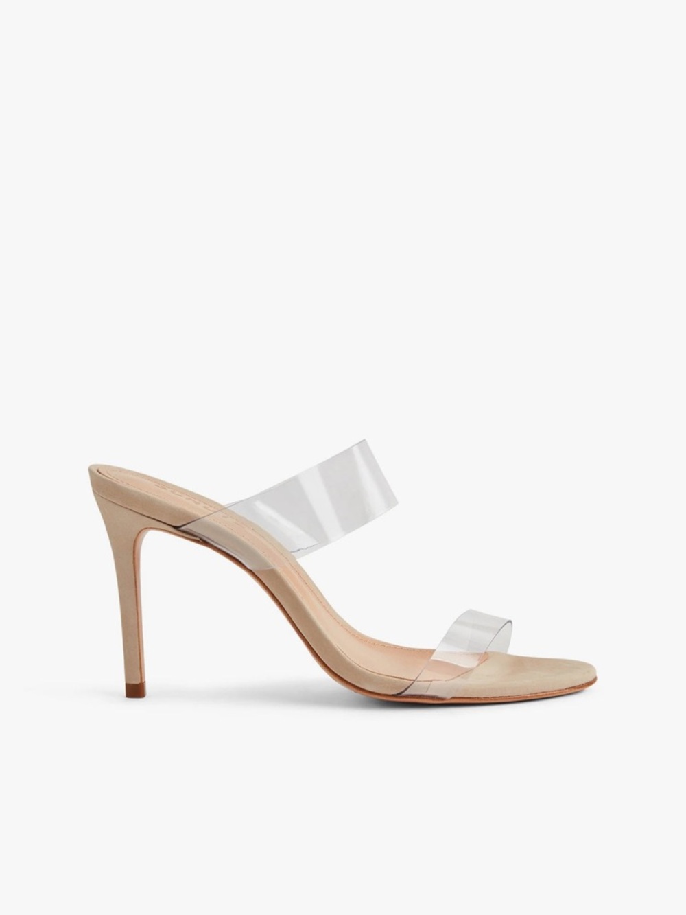 SCHUTZ ARIELLA SUEDE SANDAL IN OYSTER | LIKE NEW